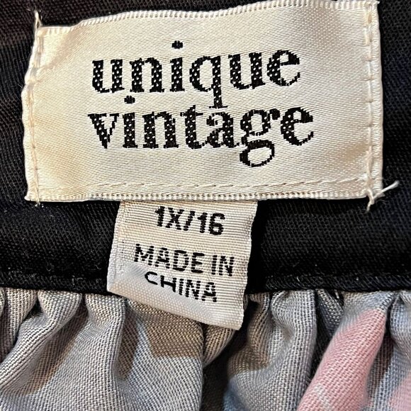 Unique Vintage Gellar Swing Midi Skirt Gothic Skull Heart Flare Bottom Halloween - Picture 9 of 9